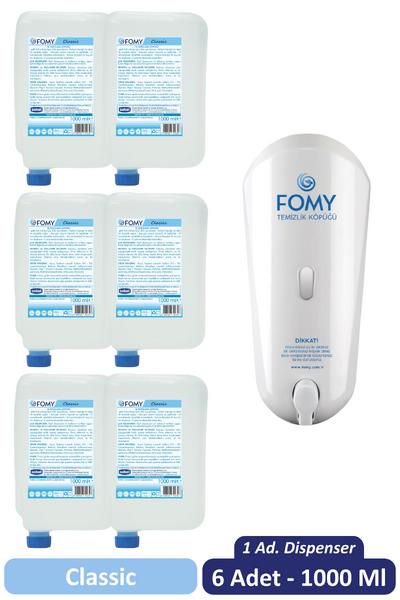 Fomy 1000 ml Standart Köpük Sabun Kartuşu 6 Adet + Fomy Dispenser