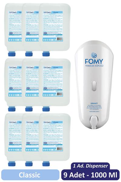 Fomy 1000 ml Standart Köpük Sabun Kartuşu 9 Adet + Fomy Dispenser