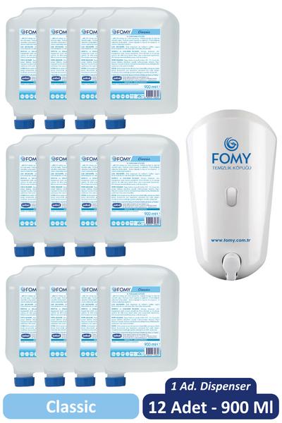 Fomy 900 ml Standart Köpük Sabun Kartuşu 12 Adet + Fomy Dispenser