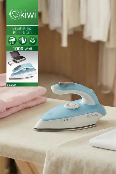 Kiwi KSI-646 Çelik Tabanlı Katlanabilir 1000 Watt Seyahat Ütüsü