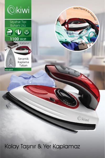Kiwi Ksı-6317 2 si 1 Arada Buharlı Seyahat Ütüsü & Dikey Portatif Kırışık Giderici