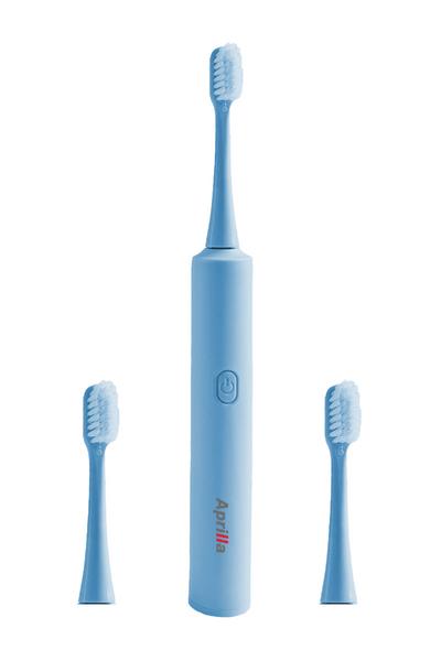 Aprilla Atb-8717 Titreşimli Değiştirilebilir Başlıklı Su Geçirmez Gövdeli Mavi Diş Fırçası