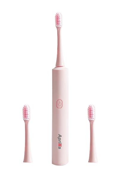 Aprilla Atb-8717 Titreşimli Değiştirilebilir Başlıklı Su Geçirmez Gövdeli Pembe Diş Fırçası