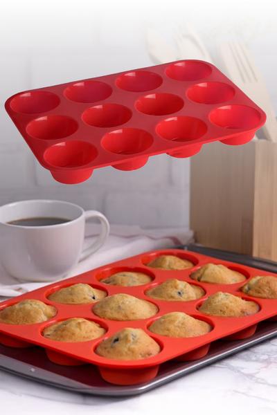 İronika 12 li Muffin Kek Kalıbı Pasta Kek Kurabiye Jelibon Çikolata Kalıbı