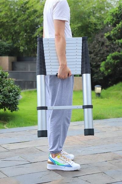 İronika Kolay Taşınabilir Alüminyum Katlanır Teleskopik Merdiven 4,4 Metre 13 Basamak