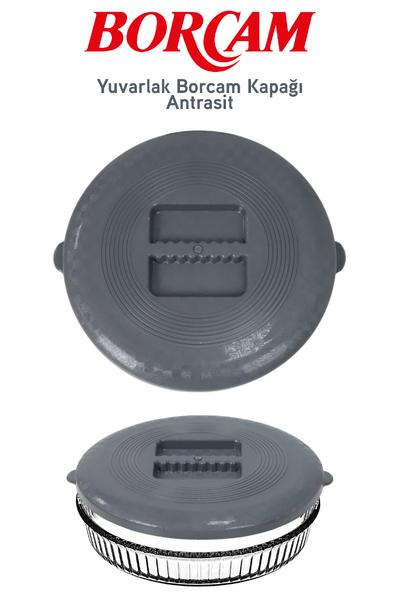 İronika Plastik Yuvarlak Borcam Kapağı Antrasit