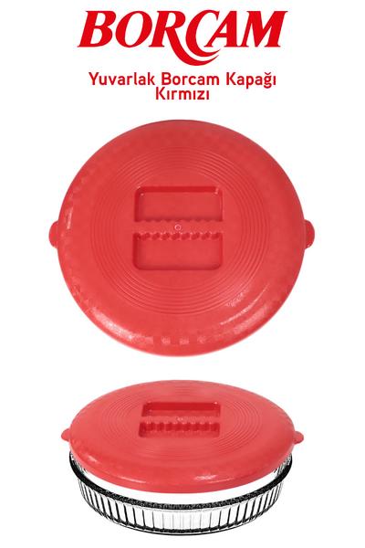 İronika Plastik Yuvarlak Borcam Kapağı Kırmızı