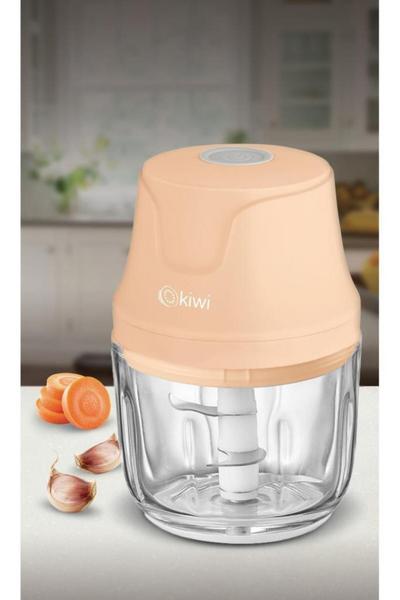 Kiwi 3 Bıçaklı Şarjlı Cam Hazneli Gıda Doğrayıcı Kc-8204 Somon