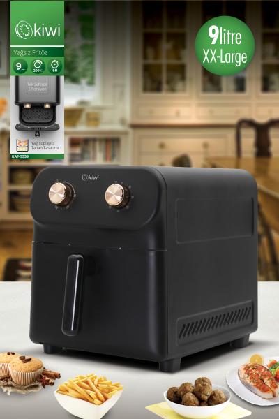 Kiwi Kaf-5559 Air Fryer 9 Lt Yağsız Fritöz 60 Dk Zamanlayıcılı