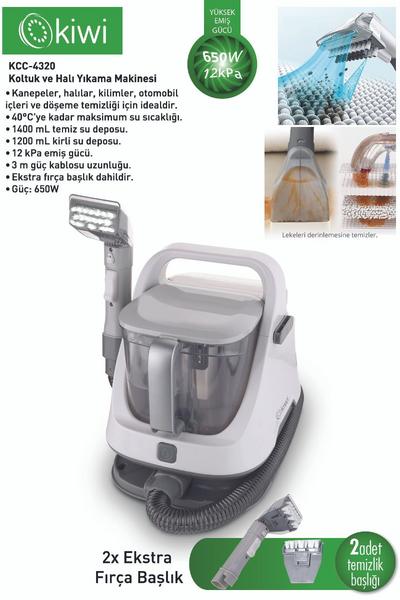 Kiwi KCC-4320 Koltuk Halı Yıkama Ve Leke Çıkartma Makinesi Beyaz