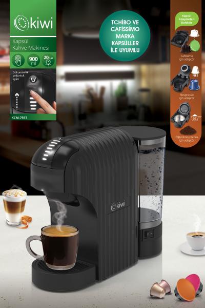Kiwi Kcm-7597 Multikapsül Kahve Makinesi Siyah Dolce Gusto/ Toz Kahve Ile Uyumlu