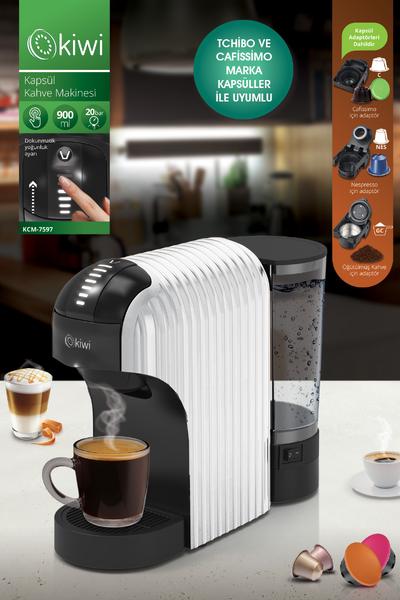 Kiwi Kcm-7597 Multikapsül Kahve Makinesi Beyaz Dolce Gusto/ Toz Kahve Ile Uyumlu