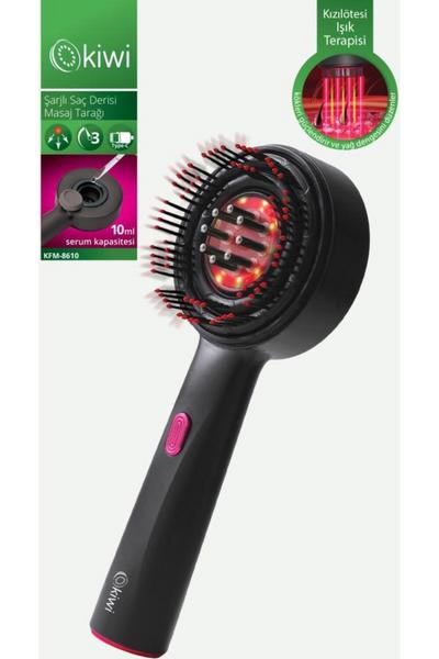 Kiwi Kfm-8610 Kızılötesi Işıklı Şarjlı Saç Derisi Masaj Tarağı