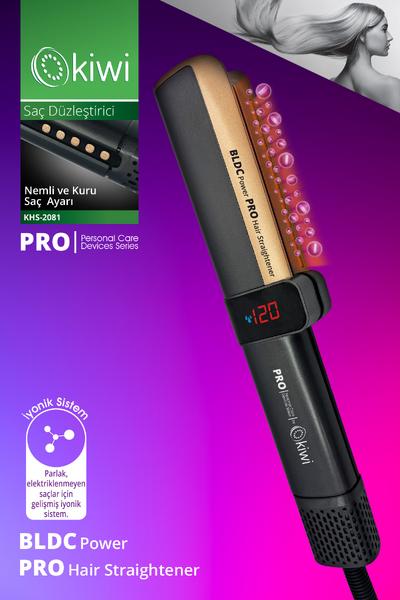 Kiwi Khs-2081 Nemli ve Kuru Fonksiyonlu Dijital Göstergeli BLDC Motor Fön Çekme ve  Saç Düzleştirici