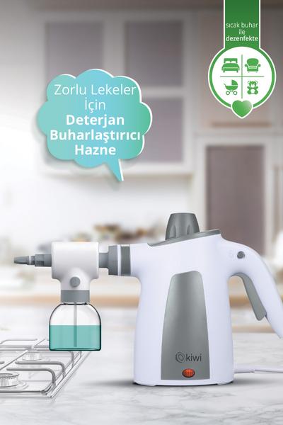 Kiwi KSC-4212 Çok Fonksiyonlu Deterjan Hazneli Buharlı Temizleyici 10 Aparatlı Buhar Makinesi
