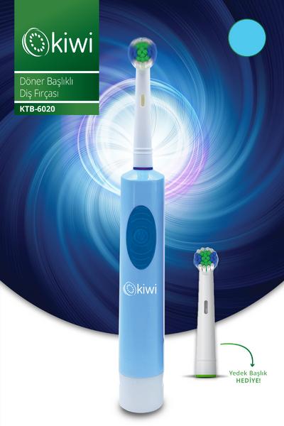 Kiwi KTB-6020 Döner Başlıklı Elektronik Pilli Diş Fırçası Mavi