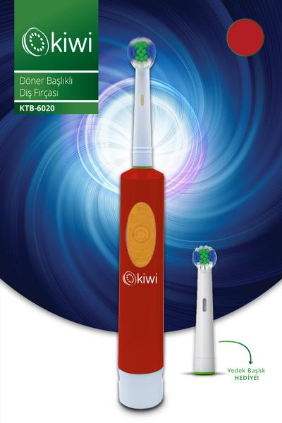 Kiwi KTB-6020 Döner Başlıklı Elektronik Pilli Diş Fırçası Kırmızı