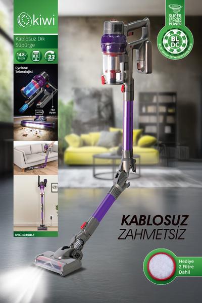 Kiwi KVC-4040BLF Katlanabilir Şarjlı Bldc Motor Dik Süpürge