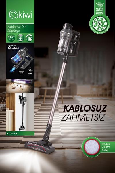 Kiwi Kvc-4040 Kablosuz Dikey Süpürge Gri
