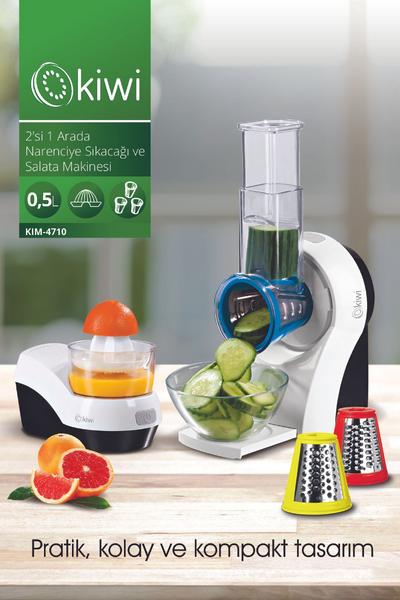 Kiwi Otomatik Doğrayıcı Dilimleme Rendeleme Makinesi ve Narenciye Sıkacağı KIM-4710