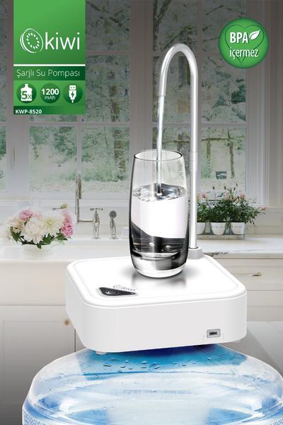 Kiwi Şarjlı Standlı Damacana Su Pompası Kwp-8520 Beyaz