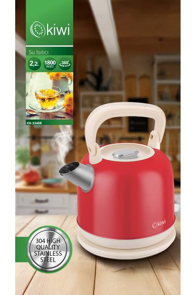 Kk-3340 Paslanmaz Çelik  Retro Su Isıtıcı Kettle 2,2 Litre