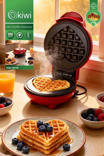 KSM-2401W Mini Waffle Makinesi | Yapışmaz Plaka & Pratik Kullanım