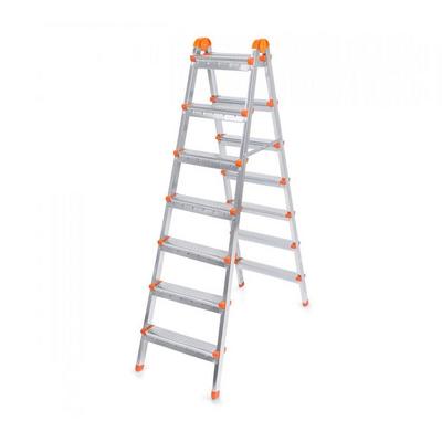 Doğrular Çift Çıkışlı 7 Basamaklı Metal Merdiven 