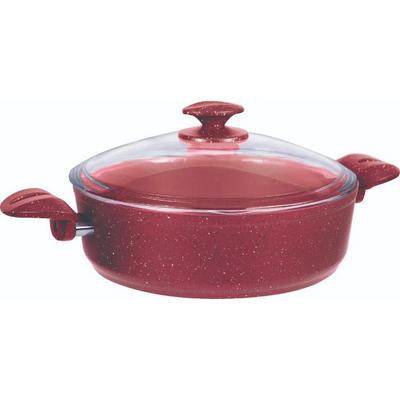 Remetta Granit 26 Cm Basık Tencere - Kırmızı