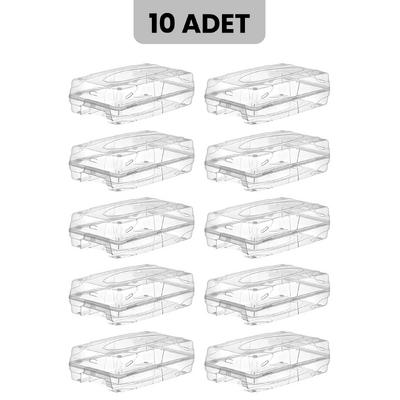 Evmarketi 10 lu Kadın Ayakkabı Kutusu Şeffaf Ayakkabılık Ayakkabı Saklama Kutusu