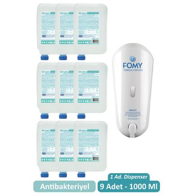 Fomy 1000 ml Antibakteriyel Köpük Sabun Kartuş 9 Adet + Dispenser