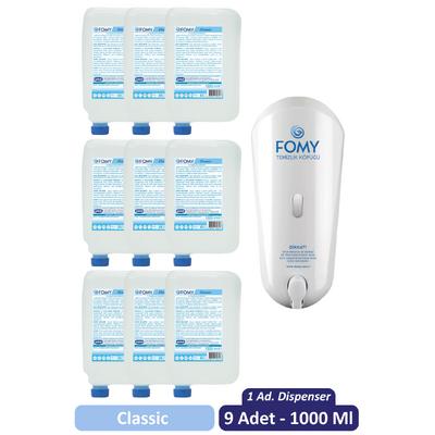 Fomy 1000 ml Standart Köpük Sabun Kartuşu 9 Adet + Fomy Dispenser