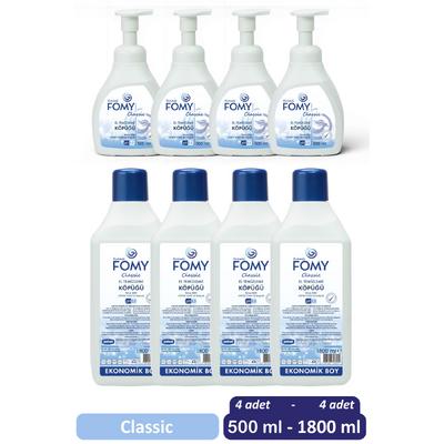 Fomy 1800 ml Standart Köpük Sabun 4 Adet + 500 ml Köpük Sabun