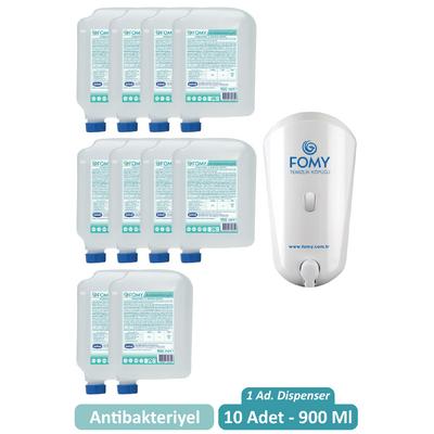 Fomy 900 ml Antibakteriyel Köpük Sabun 10 Adet+ Fomy Dispenser