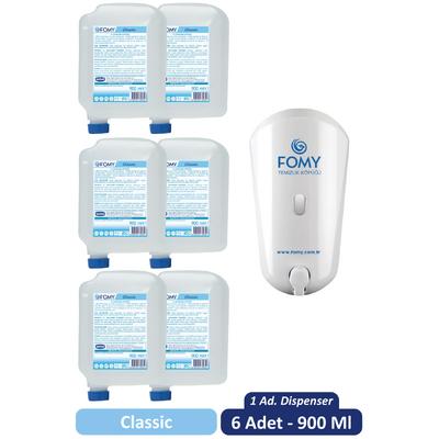 Fomy 900 ml Standart Köpük Sabun Kartuşu 6 Adet + Fomy Dispenser
