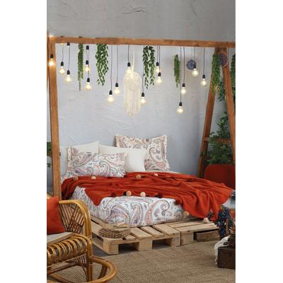 İyi Geceler İstanbul Boho Chic Çift Kişilik Battaniye Takımı Tarçın