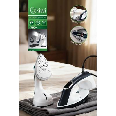 Kiwi KSI-682 Buharlı Dikey ve Yatay Ütü (2’si 1 Arada) 1700 W, Oto. Kapanma, Tüy Toplayıcılı