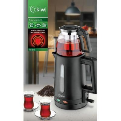 Kiwi KTM-2907 2200 W Cam Demlikli Çay Makinesi