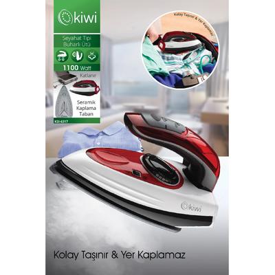 Kiwi Ksı-6317 2 si 1 Arada Buharlı Seyahat Ütüsü & Dikey Portatif Kırışık Giderici