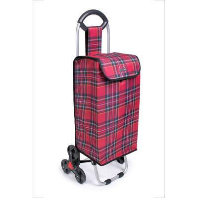 Perilla 403B 3 Tekerli Merdiven Çıkabilen Pazar Arabası 3 Tekerli Alışveriş Sepeti Kırmızı