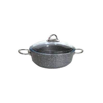Remetta Granit 22 Cm Basık Tencere - Gri