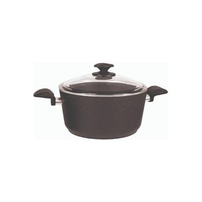 Remetta Granit 22 Cm Derin Tencere - Siyah