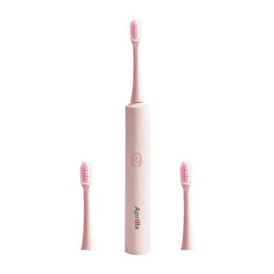 Aprilla Atb-8717 Titreşimli Değiştirilebilir Başlıklı Su Geçirmez Gövdeli Pembe Diş Fırçası