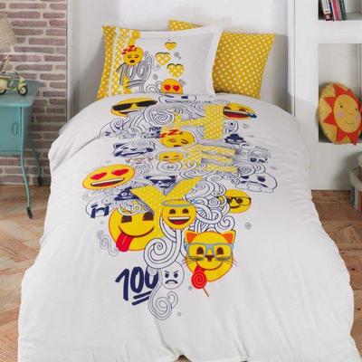 Hobby Lisanslı Emoji Tek Kişilik Nevresim Takımı