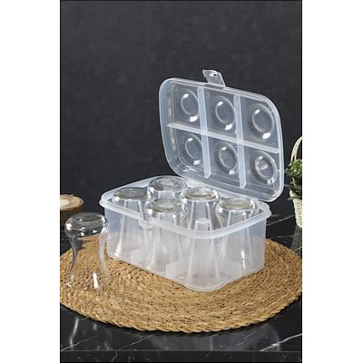 İronika Çay Bardağı Taşıma Kutusu Kırılmayı Önleyici Esnek Plastik 6 Bardaklık Piknik Bardak Kutusu