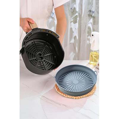 İronika Airfryer Çok Kullanımlık Yıkanabilir Silikon Yanmaz Yapışmaz Pişirme Tepsisi Airfryer Silikon Kağıdı