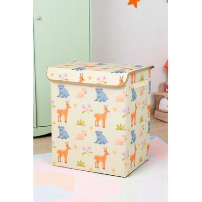 İronika Animals Büyük Kapaklı Kutu Dolap İçi Organizer Oyuncak Eşya Çamaşır Saklama Kutusu Düzenleyici