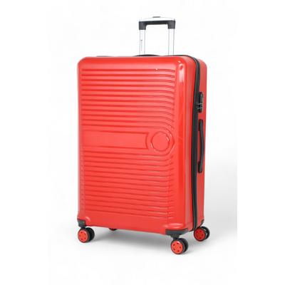 İronika Kırılmaz Polipropilen Büyük Boy 4 Tekerlekli Valiz Büyük Boy Bavul Kırmızı