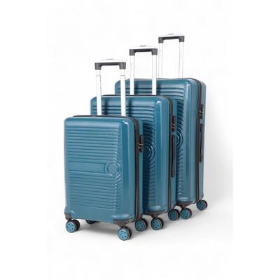 İronika Kırılmaz Polipropilen Kabin Orta Büyük Boy 4 Tekerlekli Valiz 3 lü Bavul Seti Yeşil