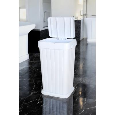 İronika Dokunmatik Kapaklı Kirli Çamaşır Sepeti Oyuncak Sepeti 40LT Beyaz